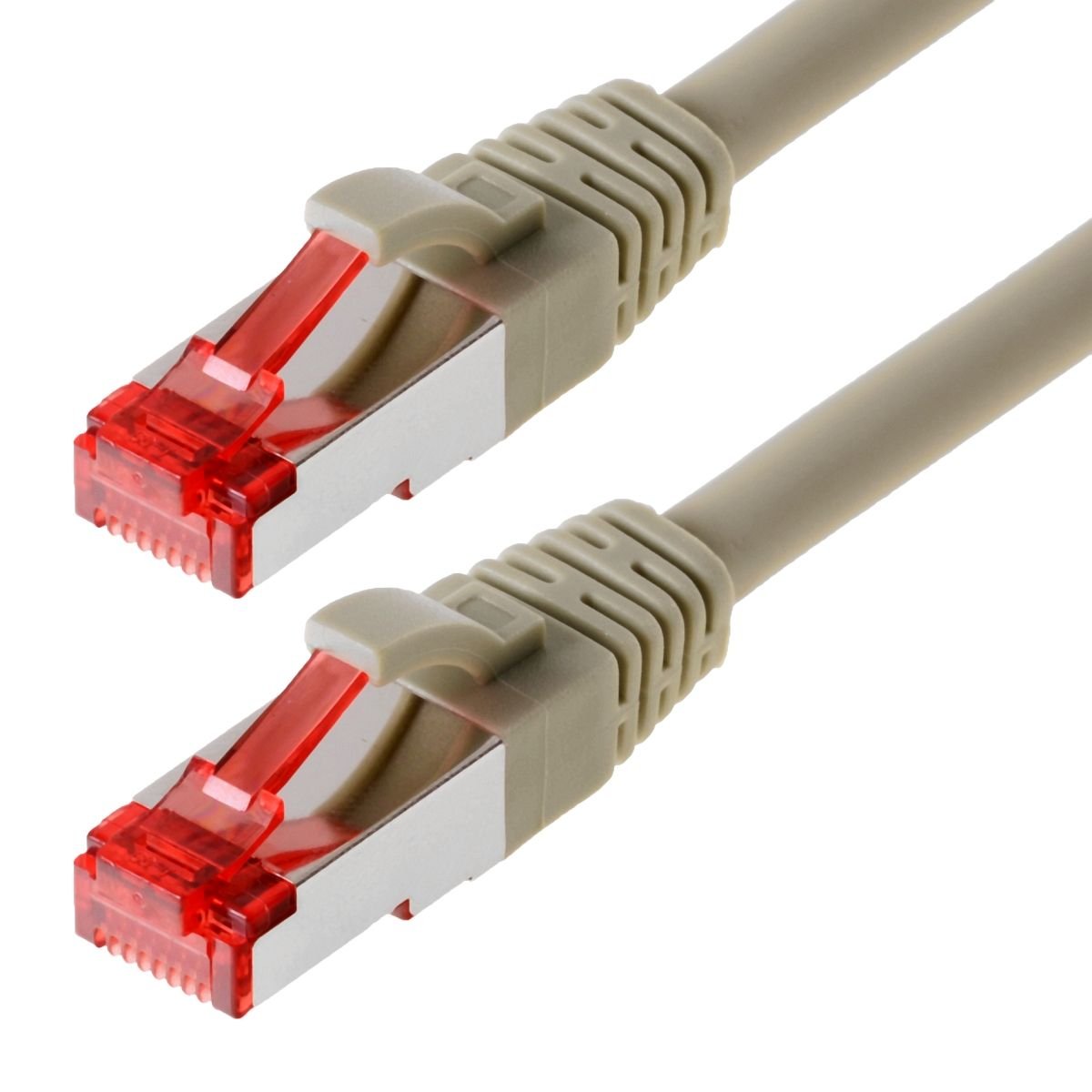 Helos CAT 6 Patch Cable S/FTP, PIMF grey 0.25 m