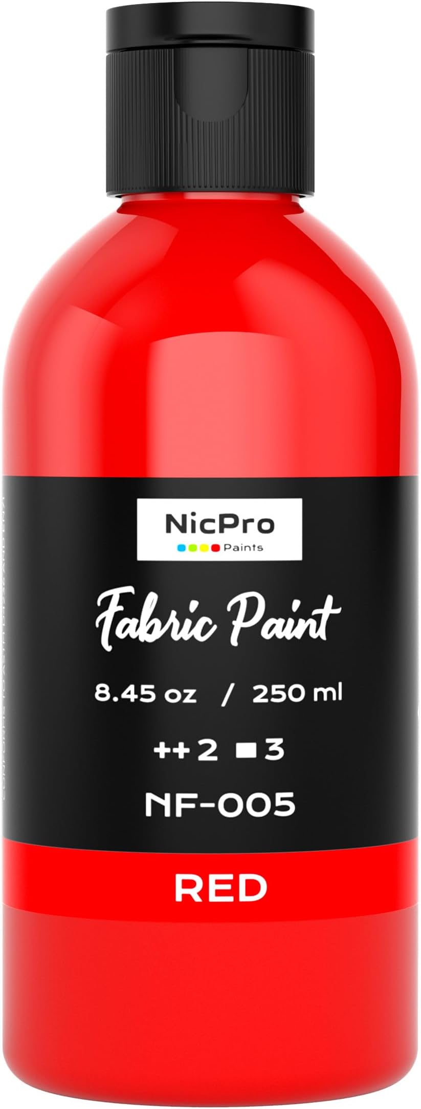 Nicpro Red Fabric Paint 8.45 oz Permanent for Clothes Upholstery