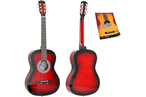 Star 6 String Acoustic Guitar 38 Inch with Beginner's Guide, Redburst (831-RDB)