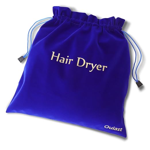 Hair Dryer Bag, Extra Big Size 13.5×13.5 inch Velvet Travel Pouch