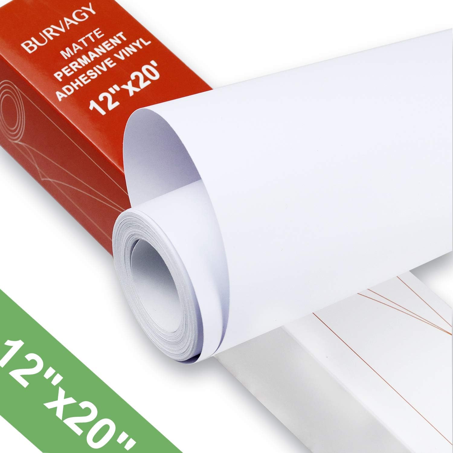Matte White Permanent Adhesive Vinyl Roll 12" by 20 Feet Amazon.co.uk