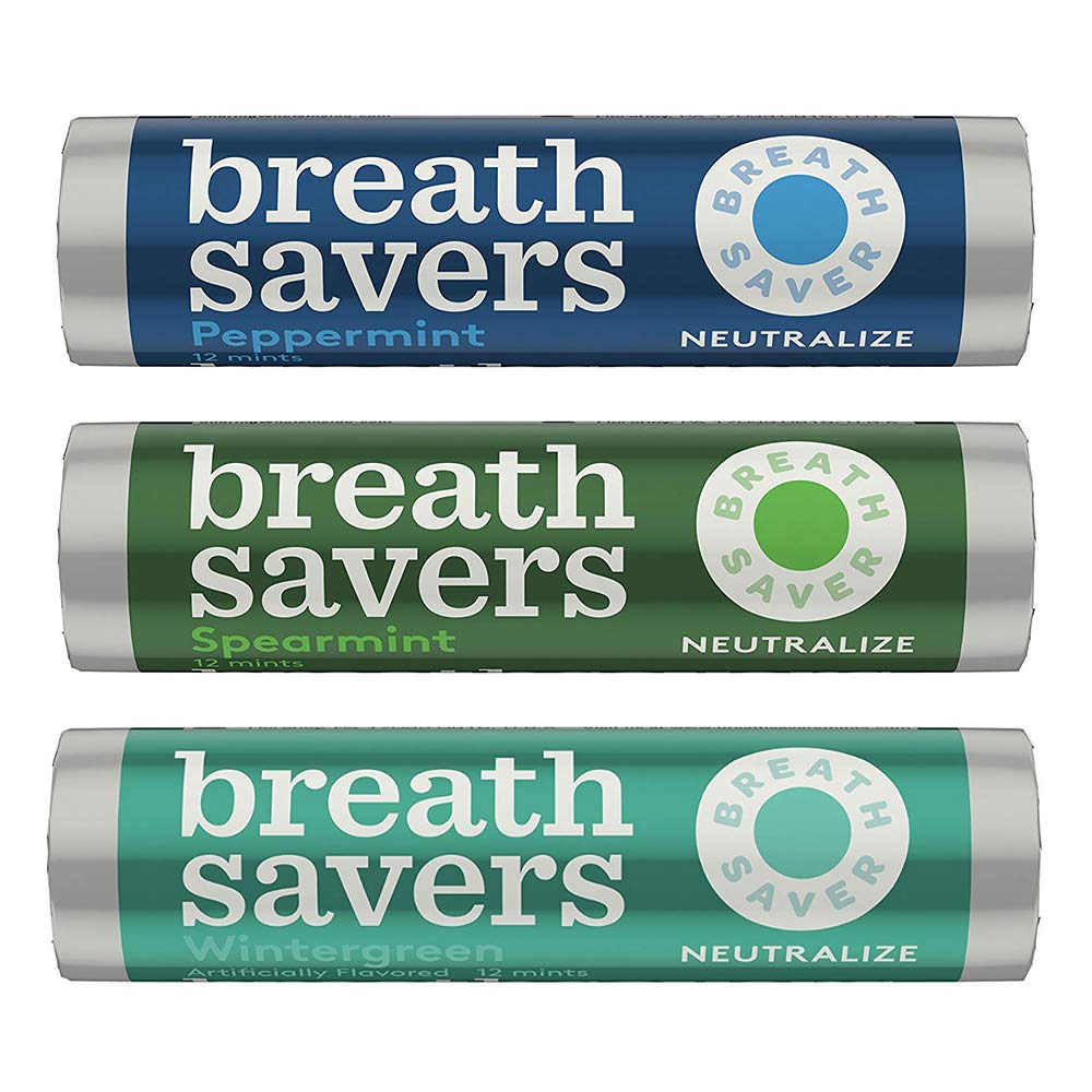 Breathsavers Variety Pack 12 Wintergreen, 12 Spearmint