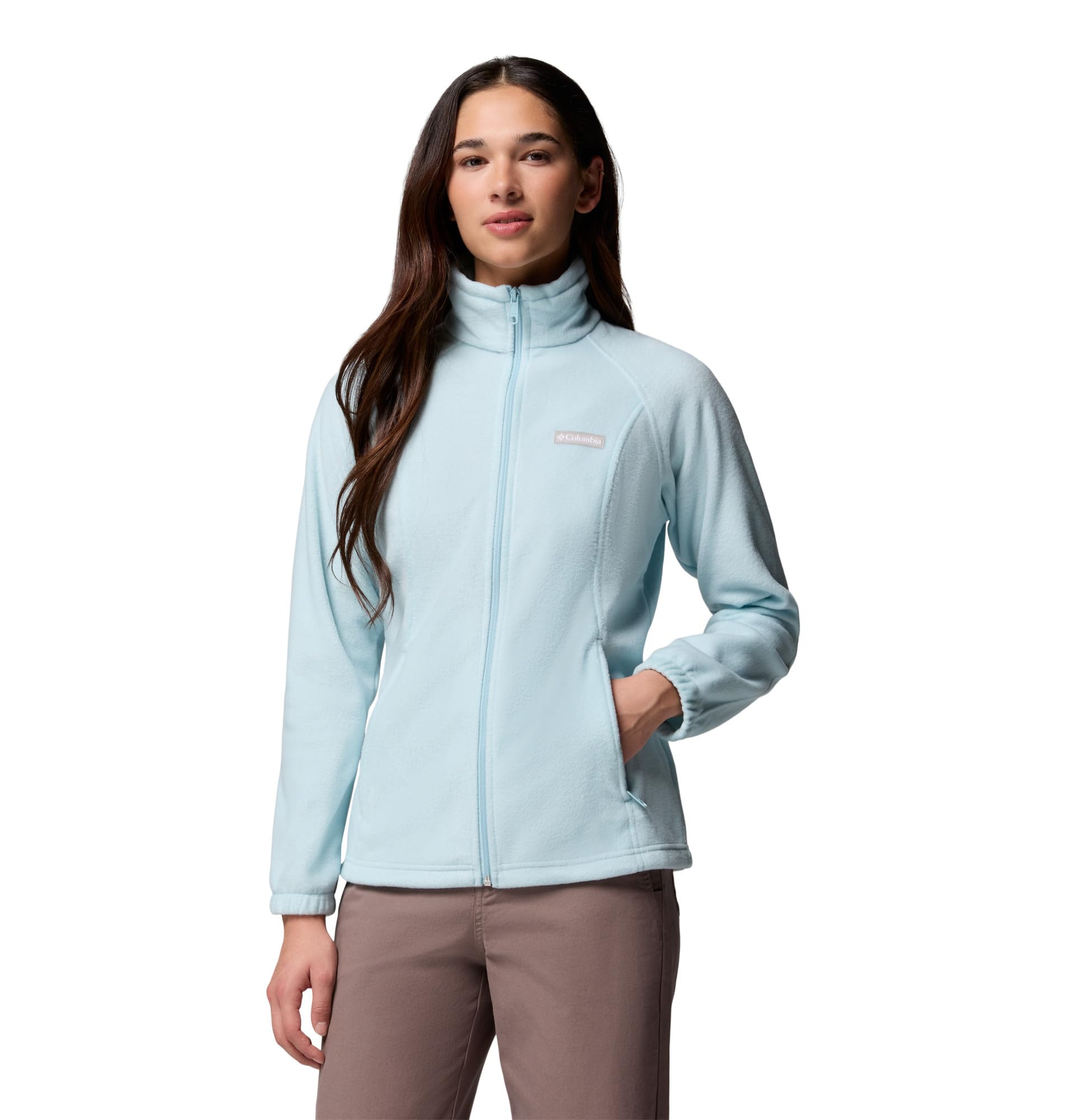 Columbia Women's Benton Springs Full Zip Fleece Jacket, Marine Light, 2X Image