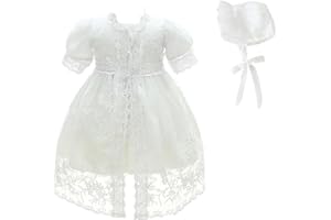 Glamulice Baby Girl Christening Baptism Dress Infant/Toddler Girls Lace Party Dresses Princess Formal Outfit