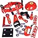 Kids Tool Box Set With Tool Belt Durable Children's Educational Pretend Construction Engineer Role Play Set with Costumes Accessories And Sturdy Plastic Carrying Box - 24 pcs
