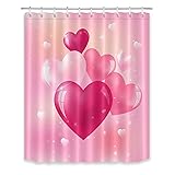 LB Love Theme Shower Curtain Set Bright Glass