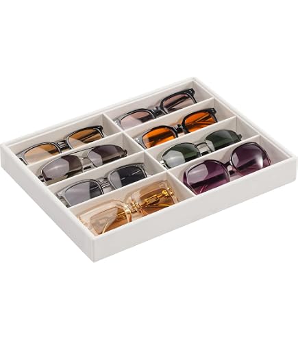 LXLUOO Organiseur Acrylique Lunettes De Soleil - Présentoir 6 Emplacements Transparent