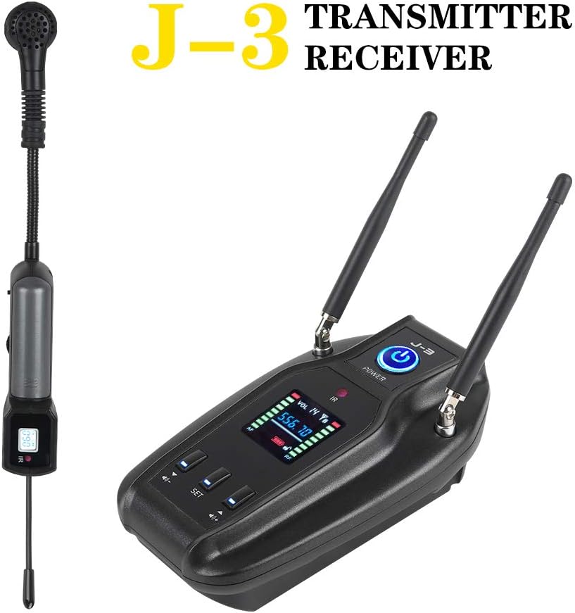 XTUGA J-3 Professional True Diversity UHF Instrument Microphone Wireless Transmission System for Saxophone Transmitter Receiver 492ft Transmission Range,Plug and Play: Home Audio & Theater
