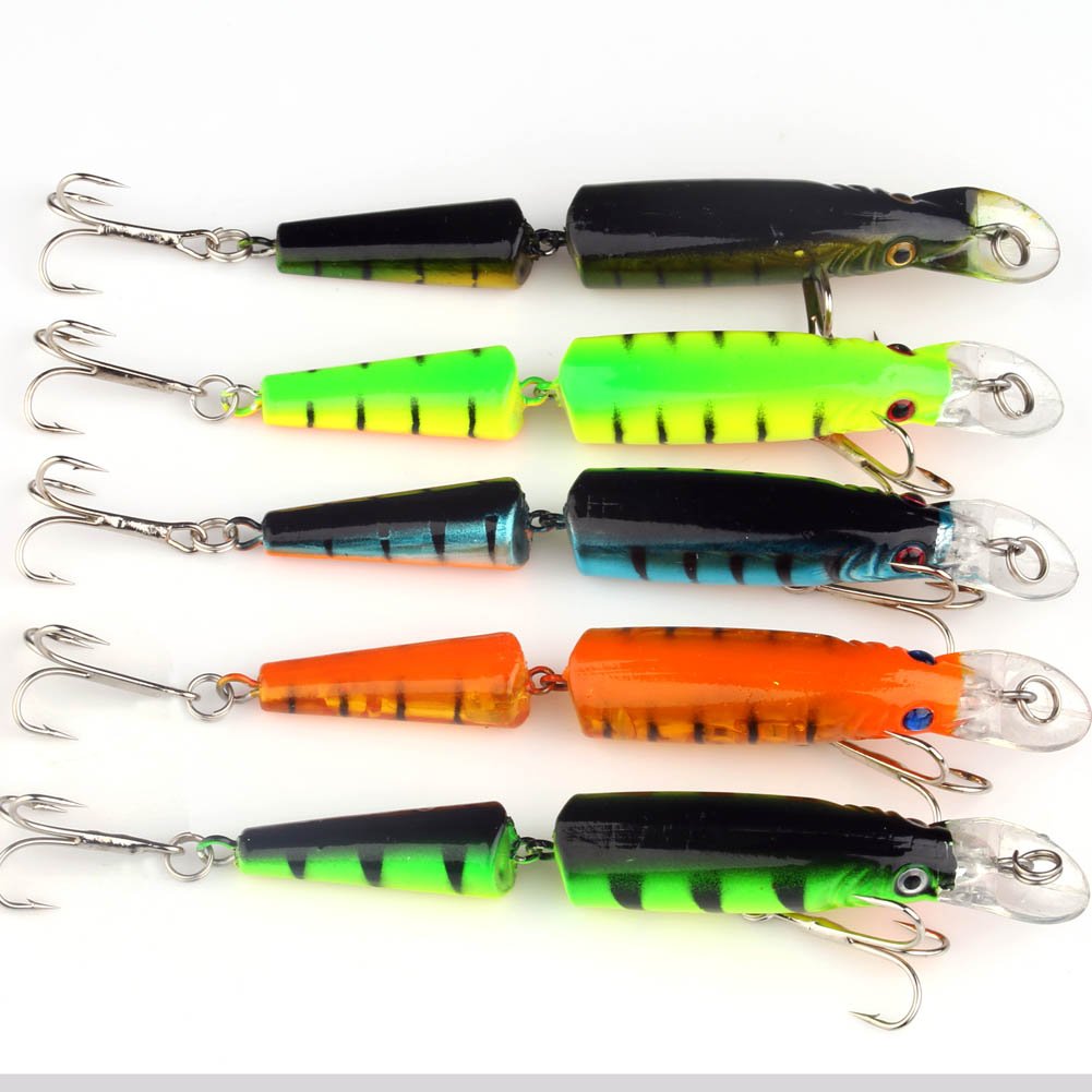 VERY100 Lot5Pcs Crankbait Crankbait Fishing Baits Lures Minnow Hooks 9.6g 10.5cm / 4.13\