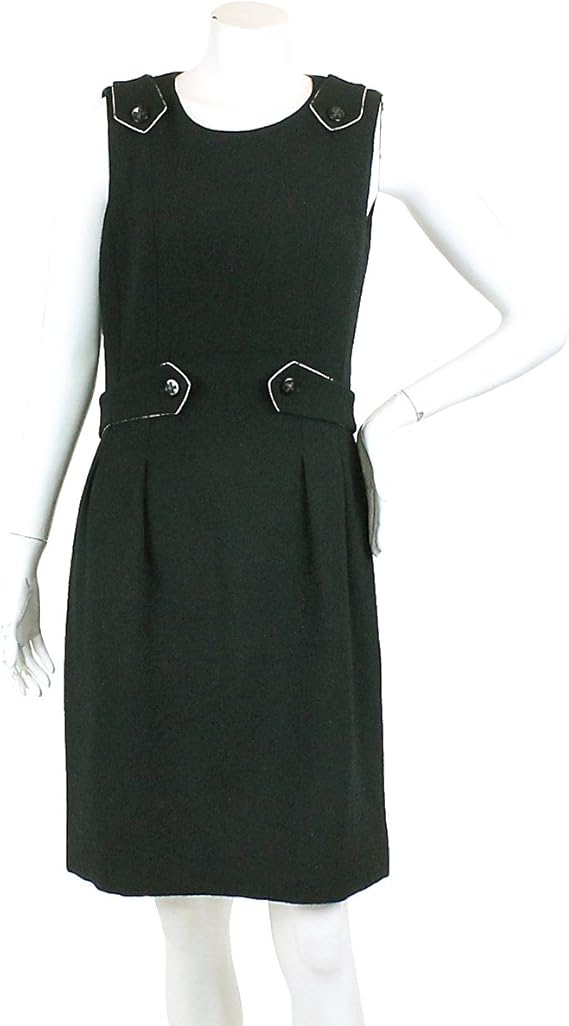 Amazon シャネル Chanel ワンピース ウール ノースリーブ ブラック 40サイズ 06a レディース 中古 ワンピース チュニック 通販