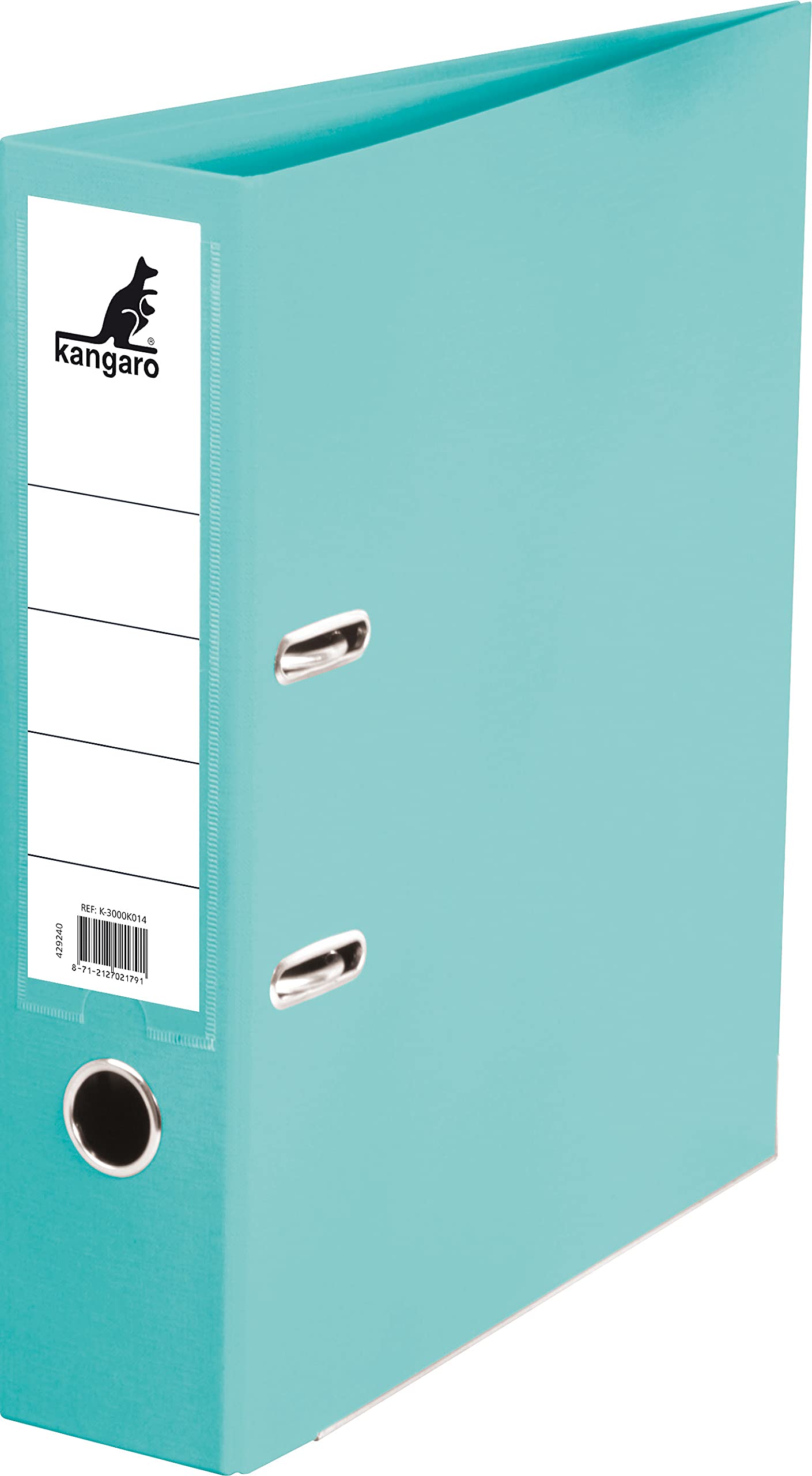 Kangaro Polypropylene Plastic Folder 7.5 cm Spine Width DIN A4 Turquoise Colour (Ring Binder, Lever Arch Folder, Letter Folder)