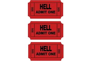 NTICKER 3pcs Cool Ticket to Hell Stickers, Admit One, Hard Hat Sticker, Helmet Stickers, Welder Decal, Oilfield Trash Hard Hat Stickers