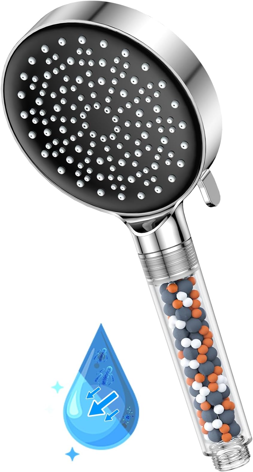 YEAUPE High Pressure Shower Head with Filter 6 Modes Handheld