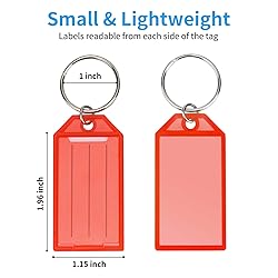 Cuttte 66 Pack Plastic Key Tags, Key Labels with