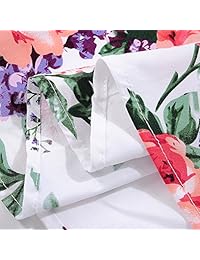 DREAMLOVER Vestido de fiesta retro de verano con diseño floral y cuello en V, sin mangas, estilo vintage