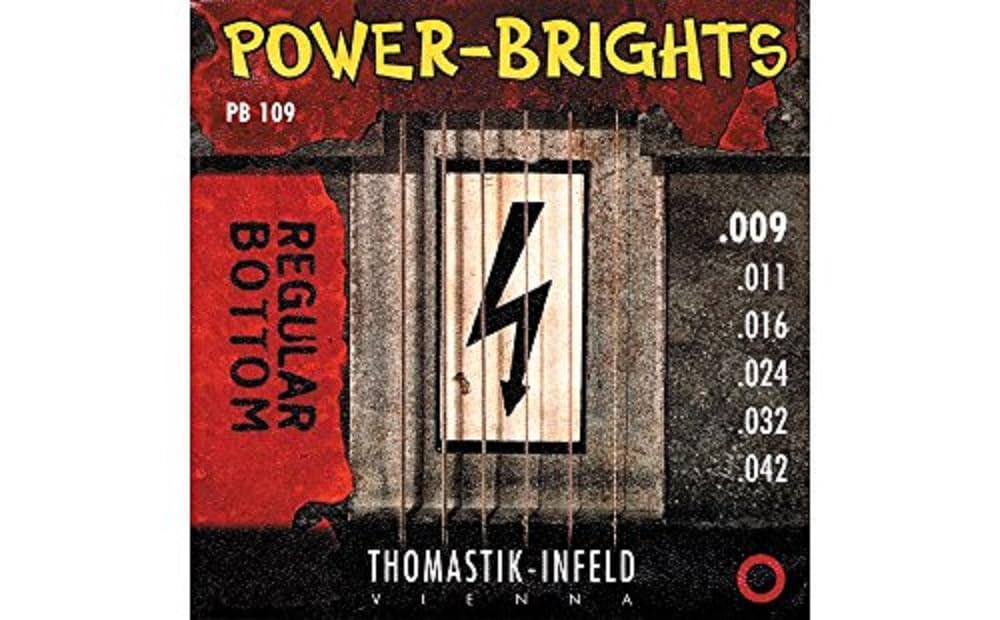 Thomastik Saiten für E-Gitarre Power Brights Series Regular BottomSatz PB109 Light .009-.042w