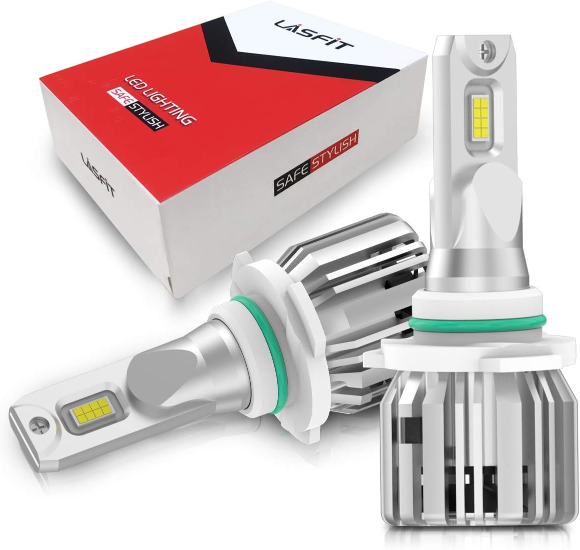 lasfit 9006 led bulbs for low fog light bulbs hb4 6000k super bright led conversion kit mini size plug play