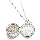 Grandma Gifts from Grandson - The Love Between a Grandmother and Grandson is Forever Hidden Message Long Locket Necklace