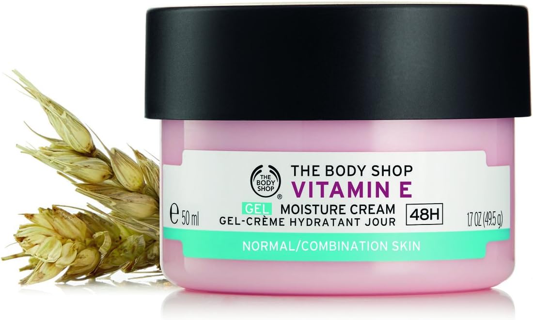 The Body Shop Vitamin E Moisture Gel Cream (1x 50ml), Ultra-Lightweight Face Moisturiser for Combination Skin 48HR Hydration - Image 3