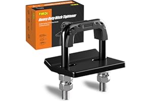 TIROL Hitch Tightener Anti-Rattle Clamp - Heavy Duty Hitch Stabilizer for 1.25" to 2" Trailer Hitches Reduce Movement on Hitch Mount Hitch Tray Cargo Carrier Bike Rack, RV Trailer Accessories (Black)