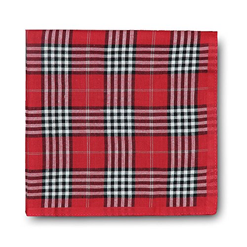 Selected Hanky 100% Cotton Men's Handkerchief 6 Piece Gift Set