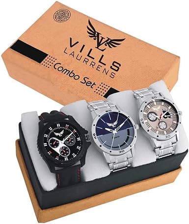 Analogue Multicolor Dial Combo Of 3 Mens & Boys Watch - Vl-1111-1112-1113