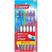Colgate Extra Clean Toothbrush, Full Head, Soft - 6 Count