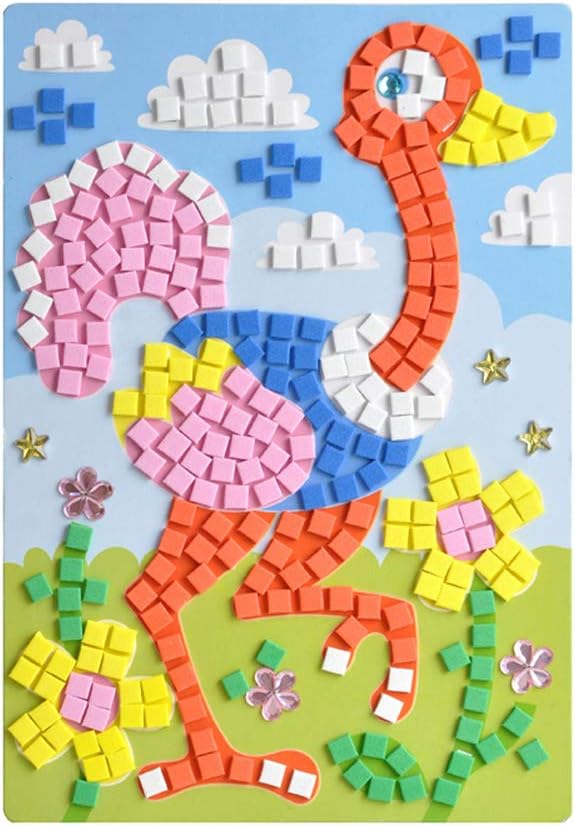 Kalaokei Kids 3D EVA Foam Mosaic Painting Sticker Lovely Cartoon Animal Car Puzzle Craft HN0004C