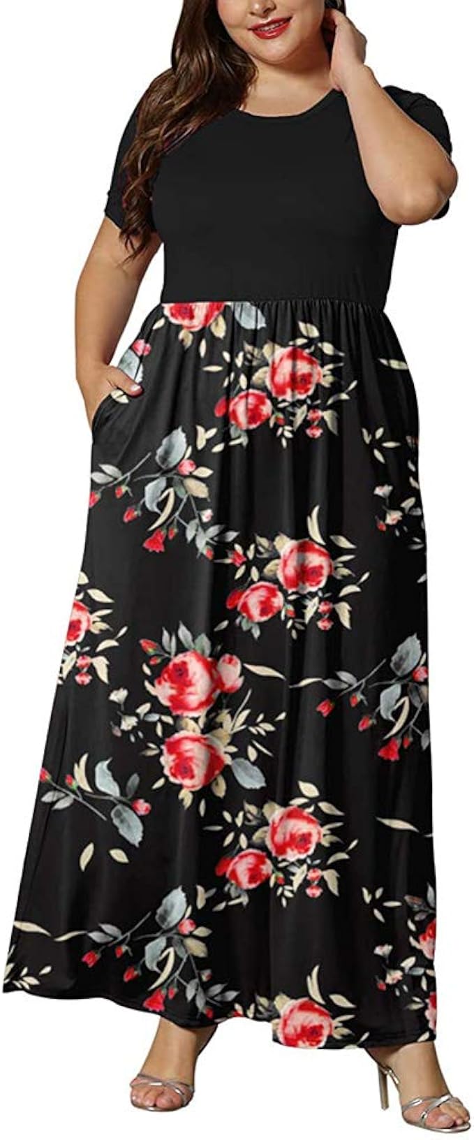Maxi Kleid A Linie Kleider Damen Sommer Kurzarm Einfarbig Sommermode Blumenkleid Maxi Kleid A Linie Elegant Fruhling Lassige Kleidung Rundhals Basic Casual Strandkleider Mehrfarbig S Amazon De Bekleidung