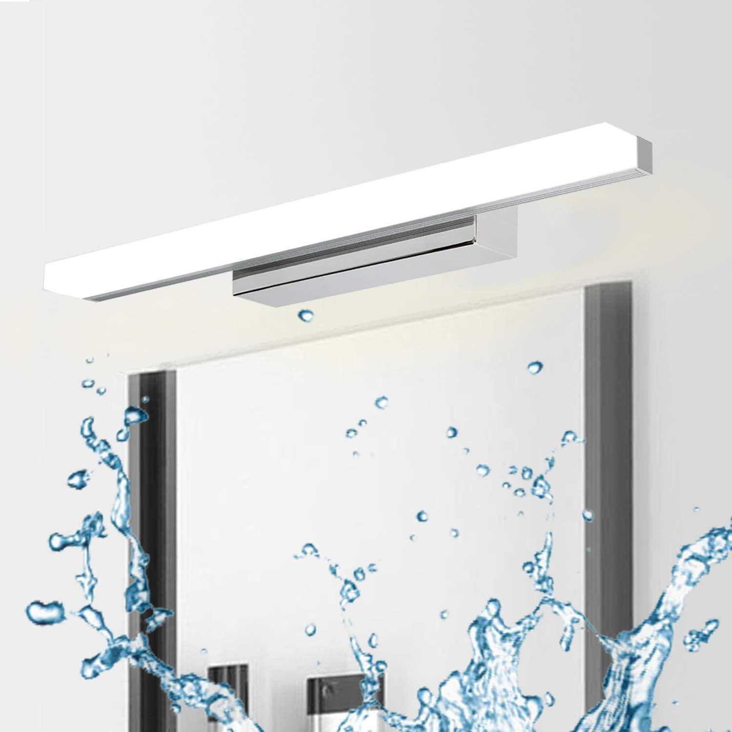 Klighten Lampada LED Da Specchio Bagno 40cm IP44 - Luce Bianca Fredda 6000K Per Trucco - Foto 11