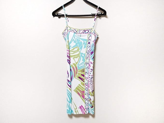 Amazon エミリオプッチ Emilio Pucci ワンピース レディース 白 ライトグリーン マルチ 中古 ワンピース チュニック 通販