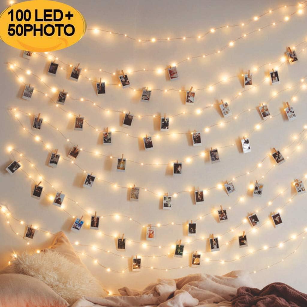 Home Decor 10M 100LED Guirlande Lumineuse Interieur Photo Chambre LED Decoration Chambre Porte Photo Mural Guirlande Photo Light Post Room Decor