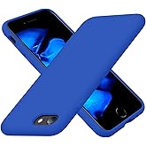Cordking Designed for iPhone SE Case 2022/2020, Designed for iPhone 7 8 Case, Silicone Slim Shockproof Phone Case with [Soft Microfiber Lining], 4.7 inch, Klein Blue