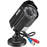 ZOSI 1080P HD-TVI Security Camera for Home Office Surveillance CCTV System - Bullet bnc Camera with Night Vision Black