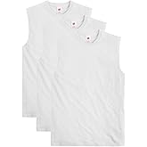 Hanes Mens Essentials Midweight Muscle T-Shirt Pack, Cotton Muscle Tank Shirts, 3-Pack