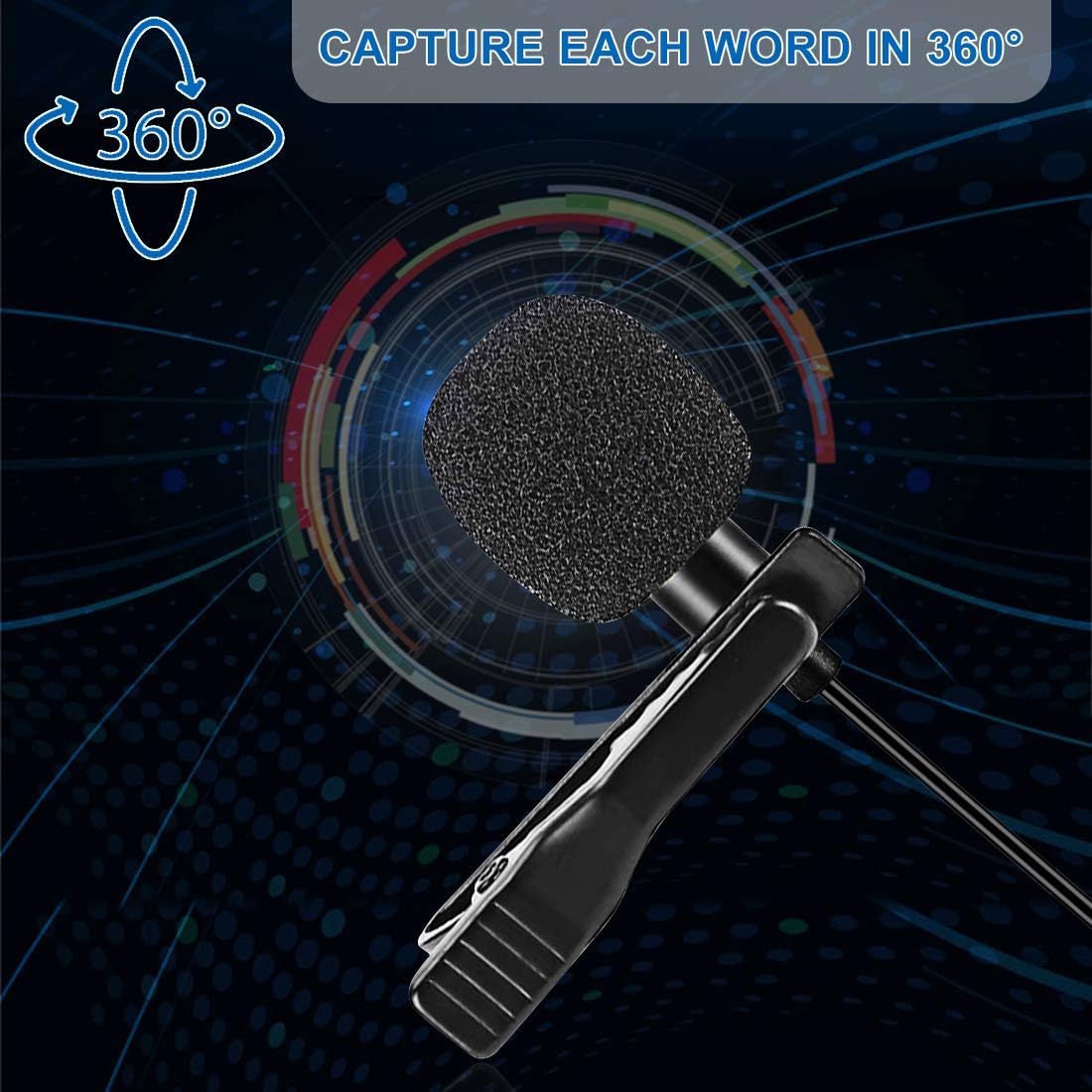 Topxixi Lavalier Microphone Upgraded 2in1 with Earphone Jack, Clip-on Omnidirectional Condenser Mic for Android Smartphone iPhone Recording Video/YouTube/Interview: Home Audio & Theater