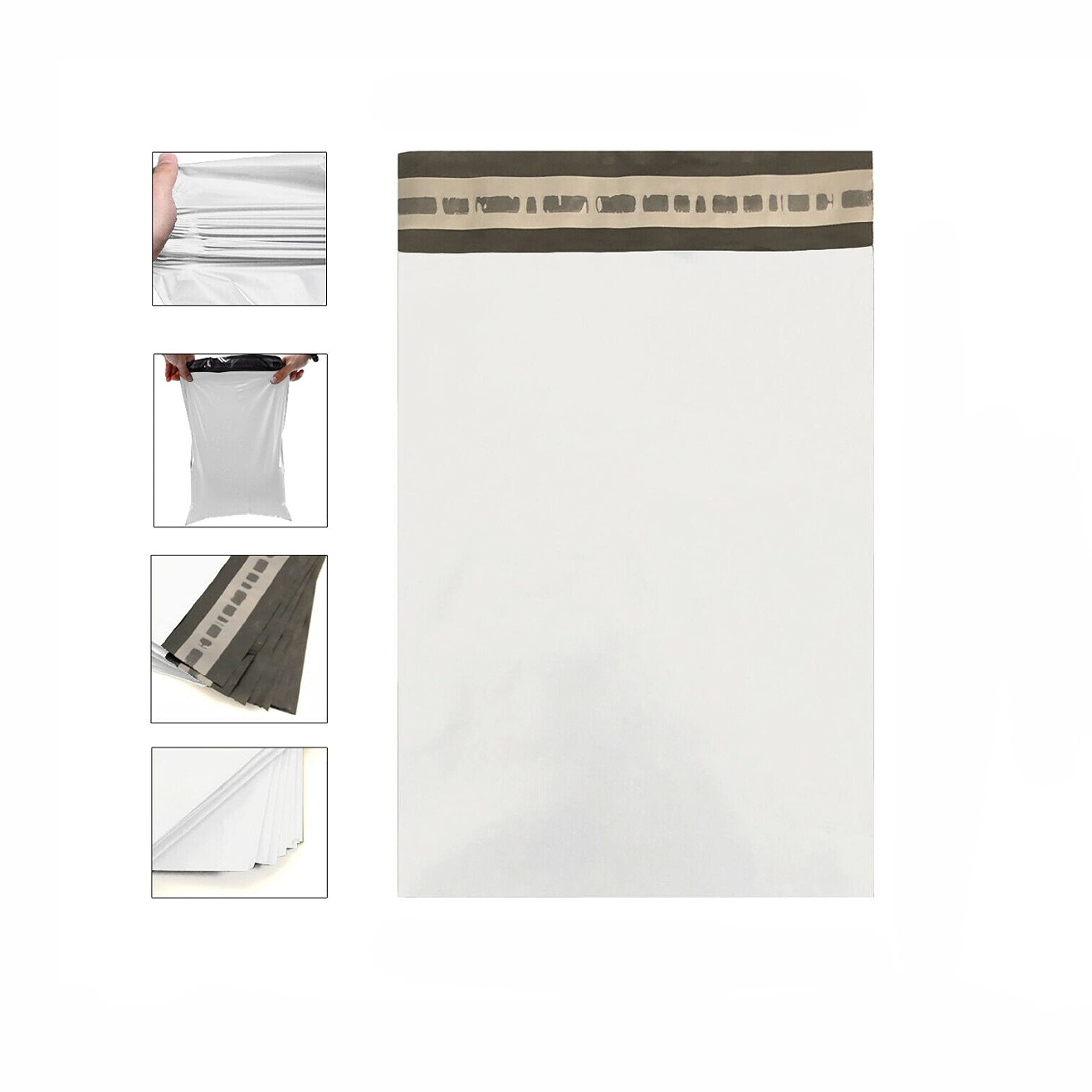 SUL Mailing Poly Postal Self Seal Bags pack of 100, Water & Tamper proof Plastic Envelopes for Parcels, Small, Medium, Large Mail bags, Parcel Bags for Posting Clothes, Books, & Boxes (9X12)