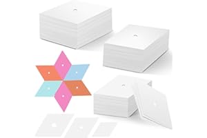 Chiisong 400 Pcs 3 Sizes Paper Piecing Paper for Quilting 1'' 1.5'' 2'' Quilting Templates Piecing Supplies Shapes Template for DIY Patchwork Sewing Crafts(Diamond 60 Degrees)