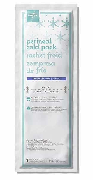 MEDLINE DELUXE PERINEAL COLD PACK WITH ADHESIVE STRIP,...