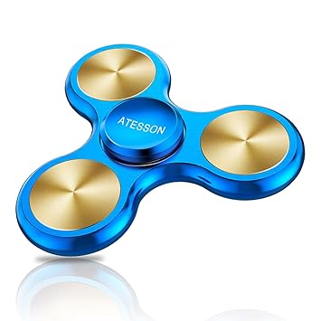 Atesson Fidget Spinner Toy 4 To 10 Min Spins Ultra Durable Stainless Steel Bearing High Speed Precision Metal Material Hand Spinner - 