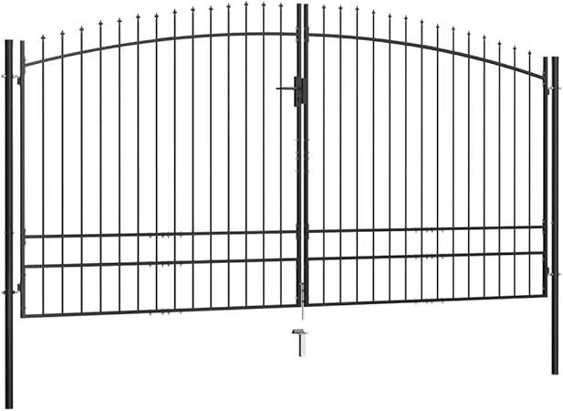 Tidyard Cancello Doppio Con Punte A Lancia Cancelli Da Giardino In Ferro Cancelletto Da Giardino Cancello Per Recinzione Cancello Per Giardino Cancello Per Recinzion 400x248 Cm Amazon It Casa E Cucina
