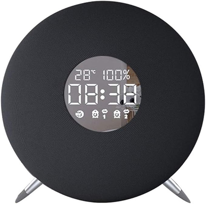 Reloj despertador inalámbrico Bluetooth altavoz, altavoces estéreo 3D