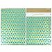 Inspired Mailers - Poly Mailers 10x13 - Triangles Deluxe (Aqua/Gold) (10x13, 100 Pack)
