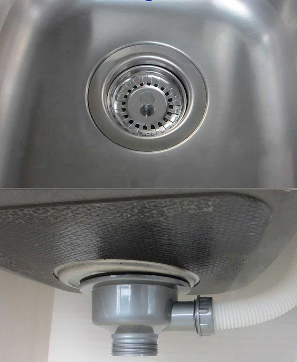 Qrity Stainless Steel Sink Waste Kit 110mm with Overflow 1½" Basket Strainer - Image 4