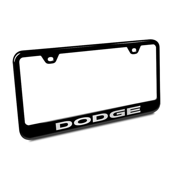 MrZAccessories Dodge Black Stainless Steel License Plate