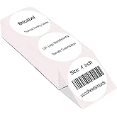 BriCabel 4 Inch Circle Thermal Sticker Labels, Self-Adhesive Round Stacks Thermal Printing Labels for Business, 500 Sheets/Stack .Can be Used for DIY Logos, Price Tags.(500PCS)