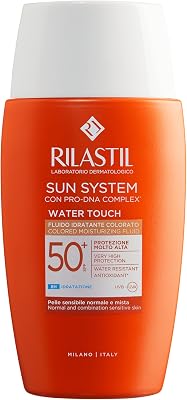 Sun System Water Touch Fluido Comfort Color, Fluido Solare Idratante Viso Colorato, Effetto Setoso e Matt, SPF 50+, per Tutti i Tipi di Pelle, Confezione da 50 ml