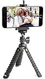 LOHA Flexible Legs Tripod Stand with Universal Grip Mount for All iPhone and Android Phones