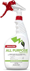 Nature-Cide All Purpose Insecticide. All Natural Roach Killer, Spider, Mosquito and Ant Spray to Keep Your Home Safe. Kills on Contact. No Strong Odor. 32 oz