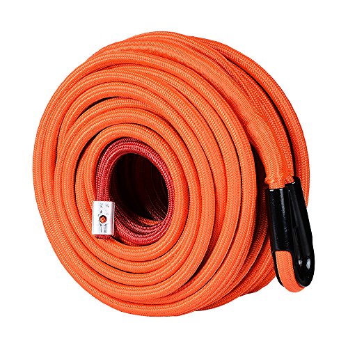 95ft x 3/8 Orange Synthetic Winch Rope Line Cable 22000LBs Heat Rock